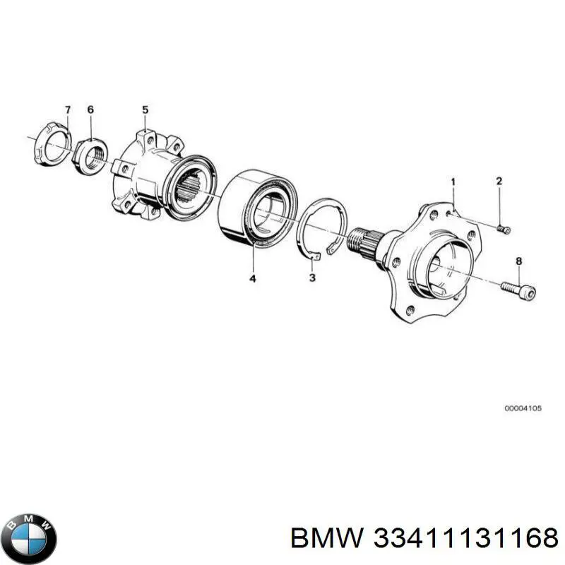 Купить 33411128796 BMW Задняя шпиндель