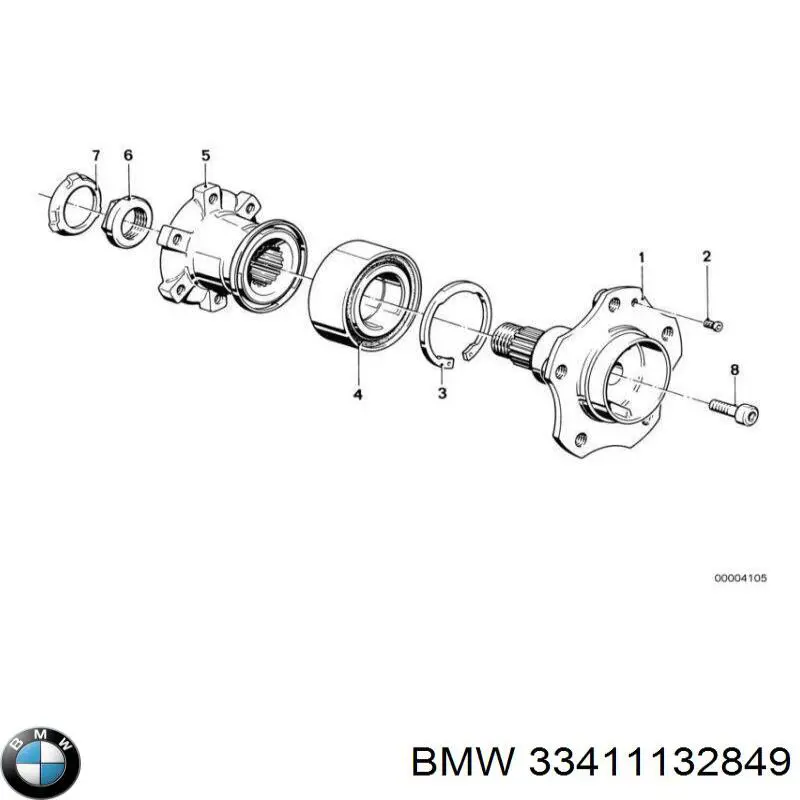 Фланец задней ступицы 33411132849 BMW