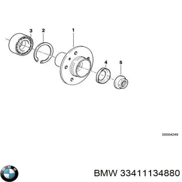33411128796 BMW ступица задняя