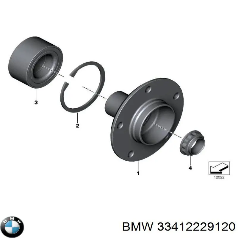 Купить 33412229120 BMW Задняя шпиндель