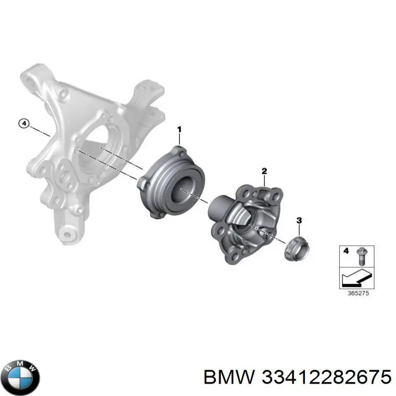 Подшипник задней ступицы 33412282675 BMW