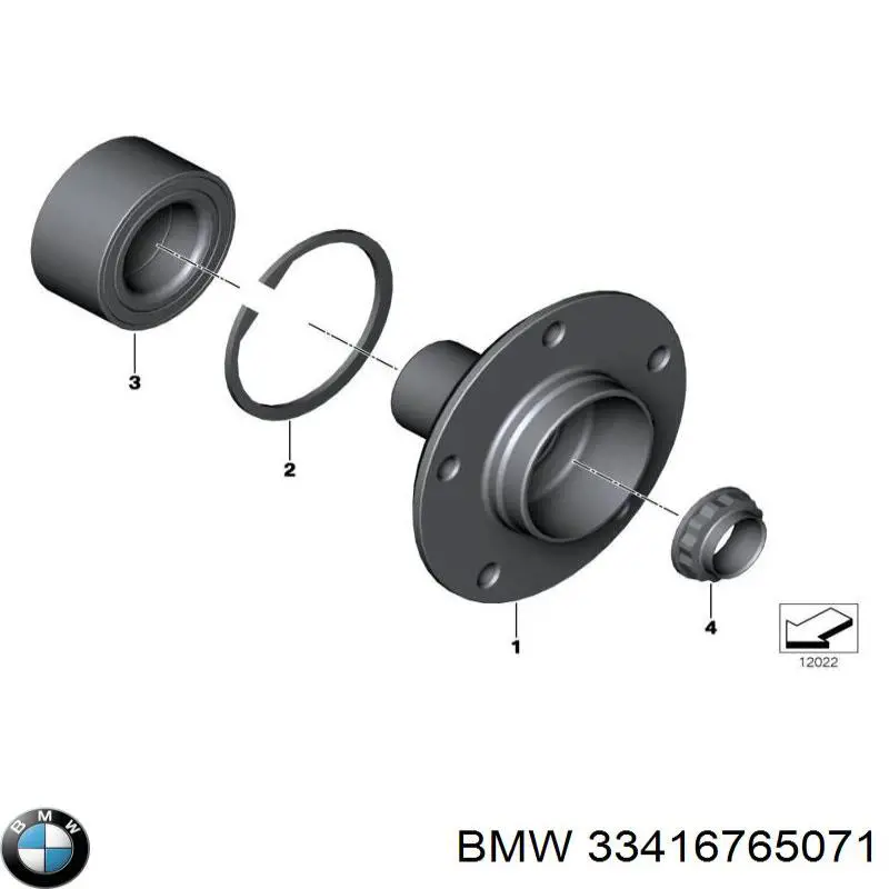 33416765071 BMW Ступица задняя