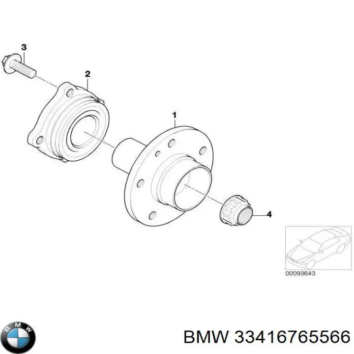 Cubo traseiro BMW 7  E65, E66, E67