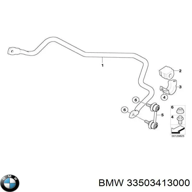 Стабилизатор задний 33503413000 BMW