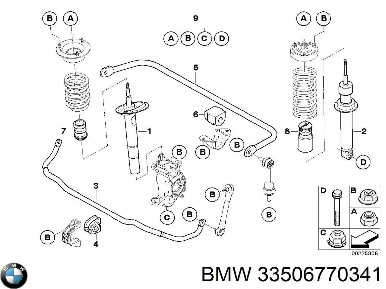 33506770341 BMW Стабилизатор задней балки