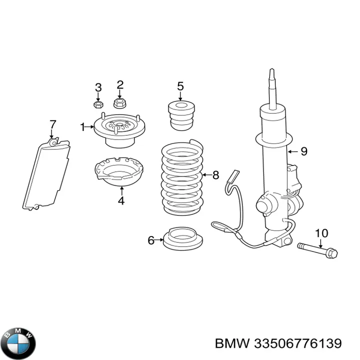 Опора амортизатора заднего 33506776139 BMW