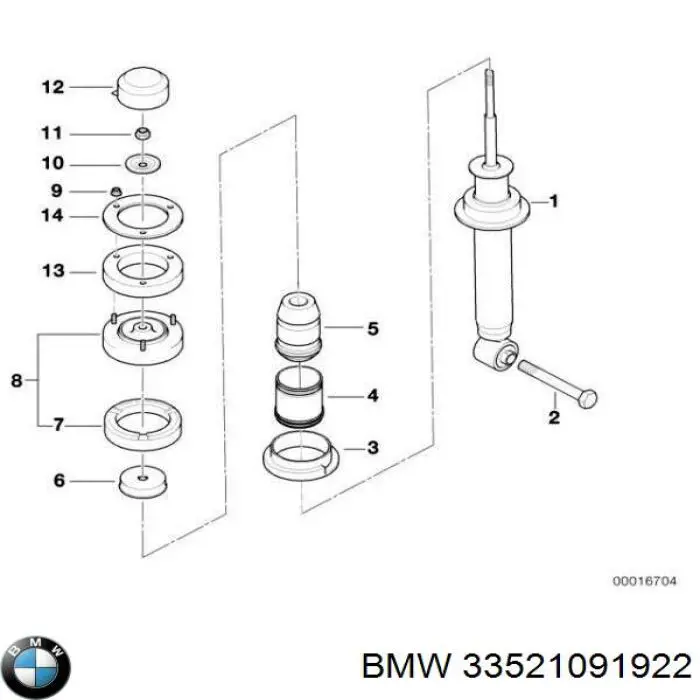 Амортизатор задний 1091922 BMW