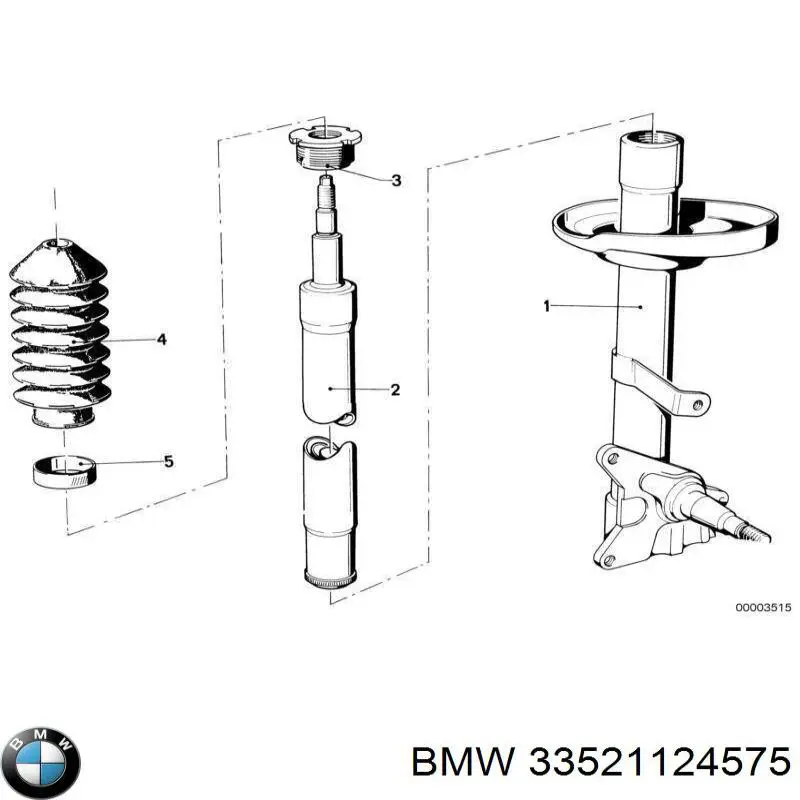 Пыльник заднего амортизатора BMW 33521124575