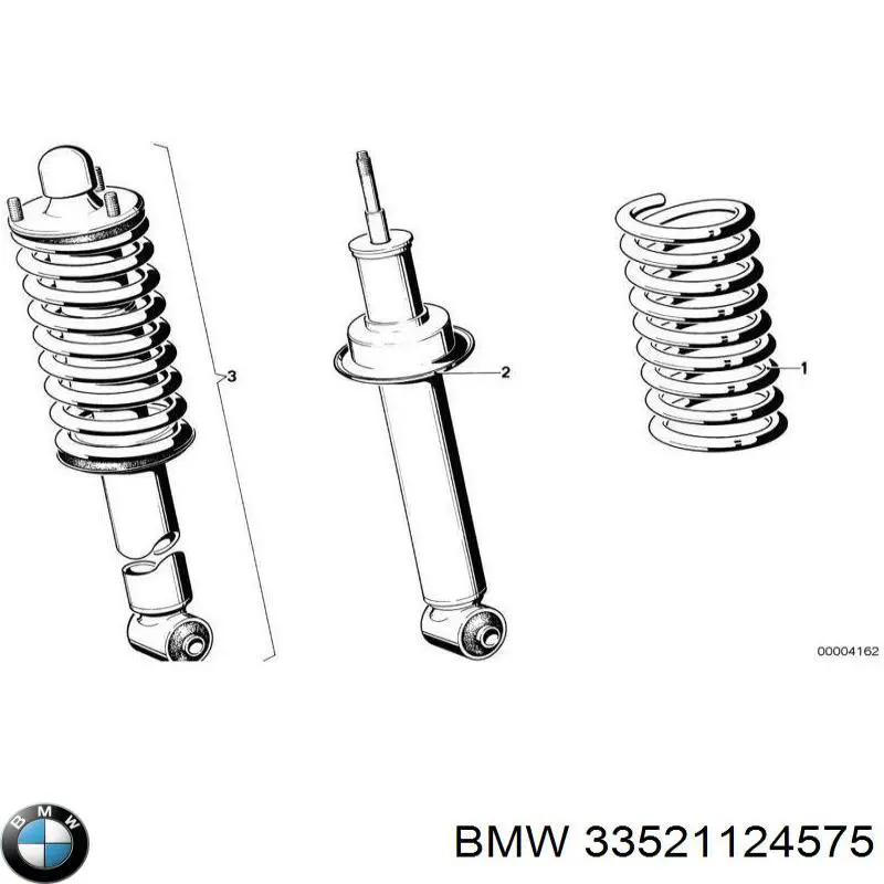 Caperuza protectora/fuelle, amortiguador trasero 33521124575 BMW