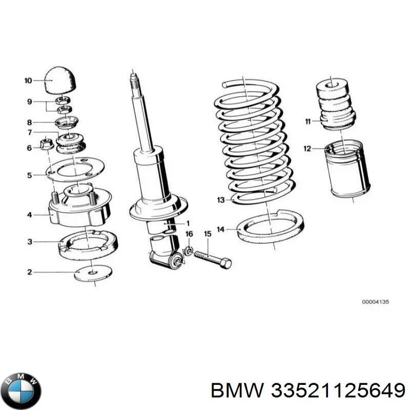 Шайба втулки штока заднего амортизатора на BMW 5 (E28) купить.