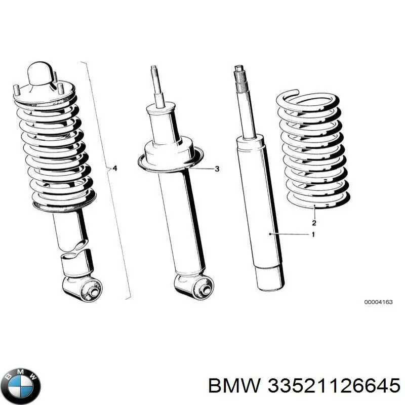 Амортизатор задний 33521126645 BMW