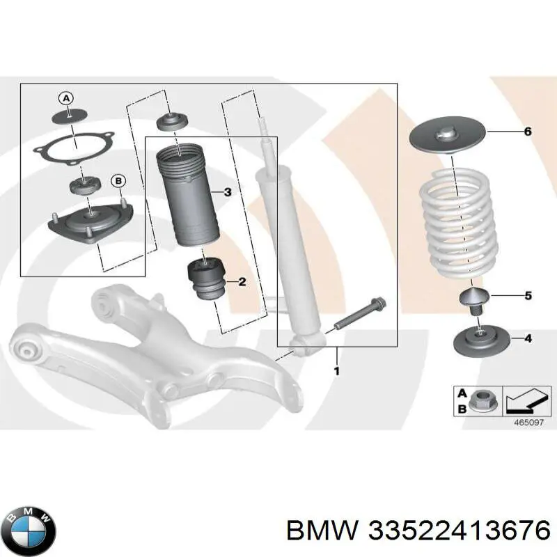 33522413676 BMW Подушка амортизатора переднего