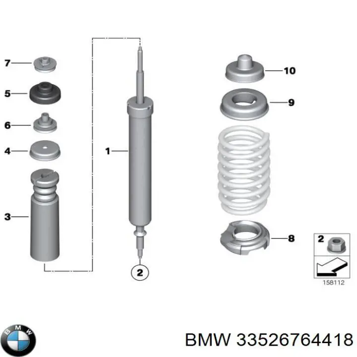 Тарелка задней пружины верхняя металлическая на BMW X1 (E84) купить.