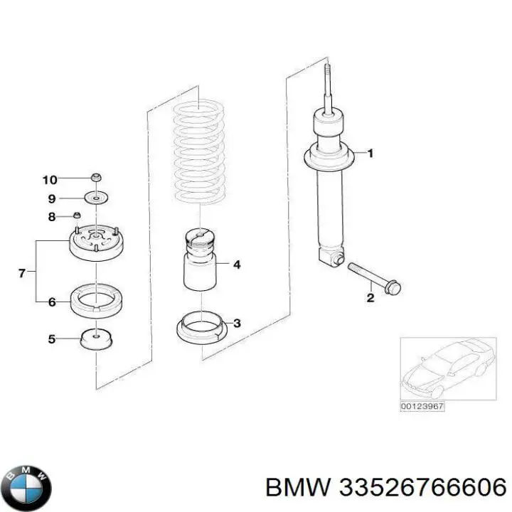 33526766606 BMW амортизатор задний