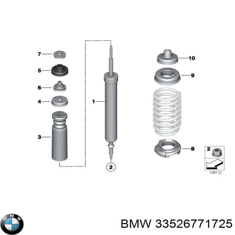 Купить 33526771725 BMW Амортизатор задней подвески