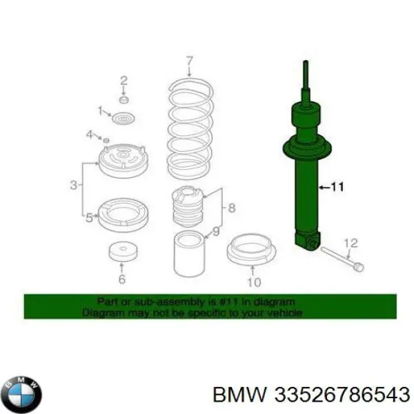 Амортизатор задний 33526786543 BMW