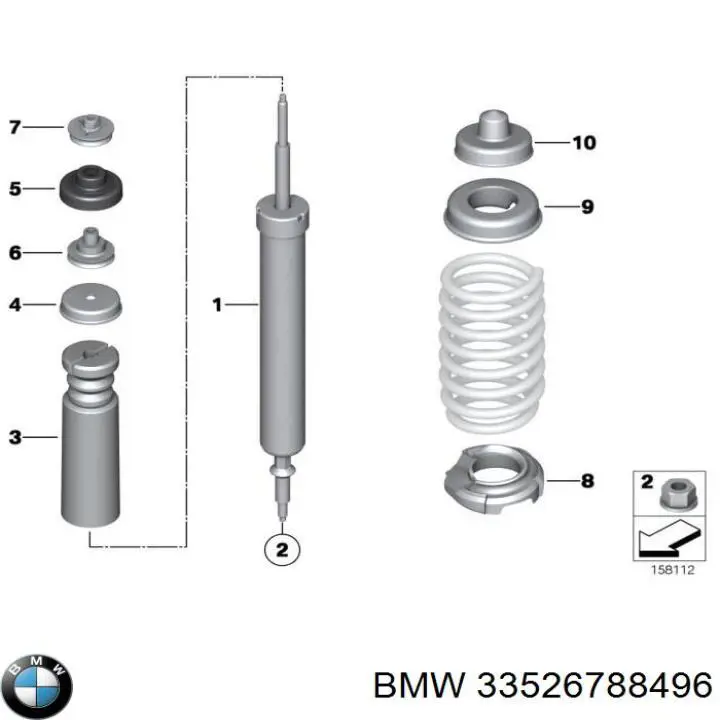 Амортизатор задний 33526788496 BMW