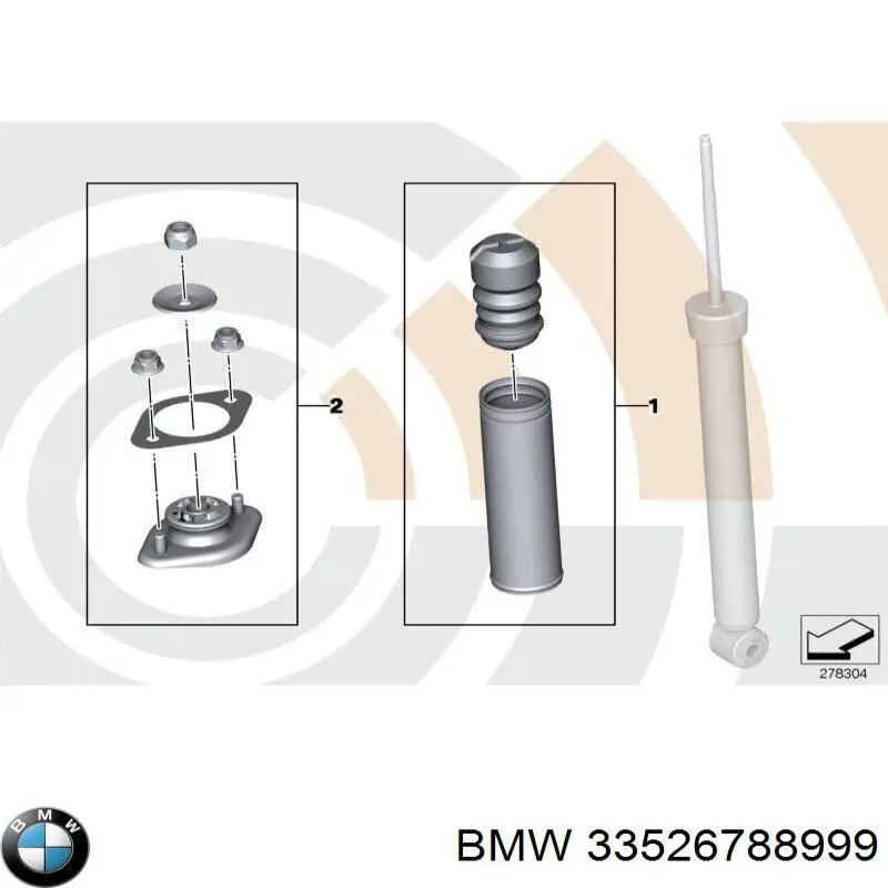 Шайба втулки штока заднего амортизатора BMW 33526788999 цена, от 8.04 USD