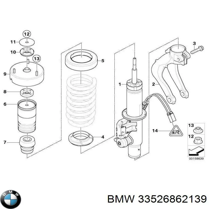 Шайба втулки штока переднего амортизатора BMW 33526862139 цена, от 11.64 USD
