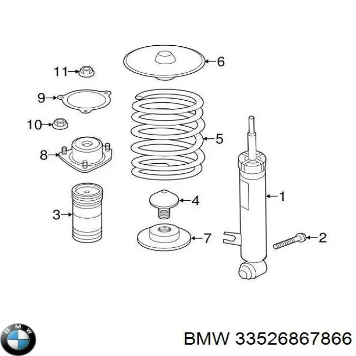 Купить 33526867866 BMW Амортизатор задний правый