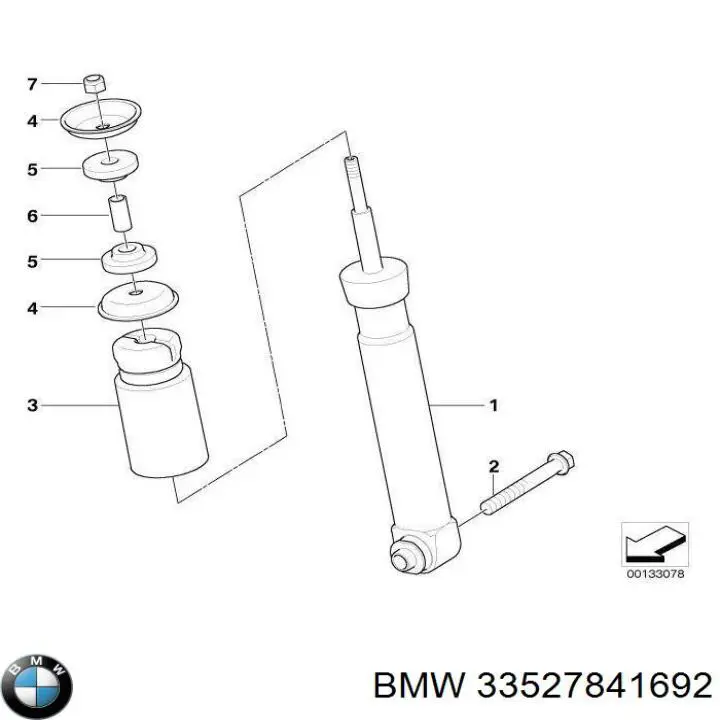 Амортизатор задний 33527841692 BMW