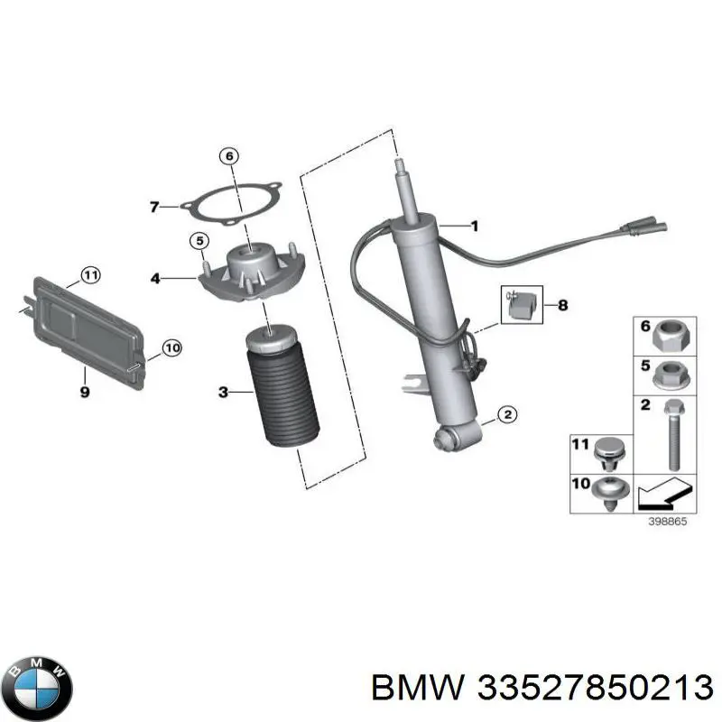 Амортизатор задний левый 33527856495 BMW