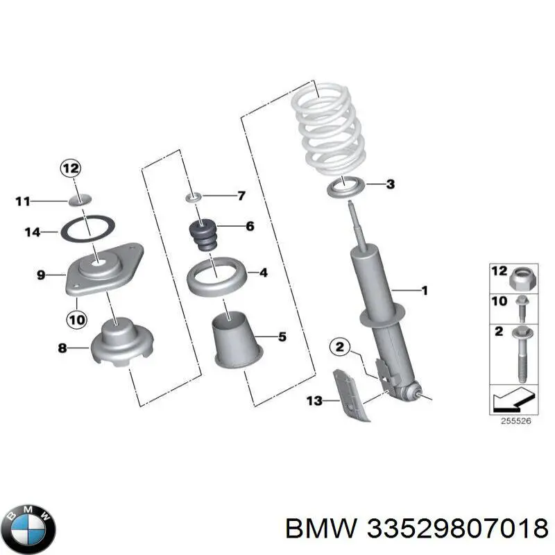 33529807018 BMW amortecedor traseiro esquerdo