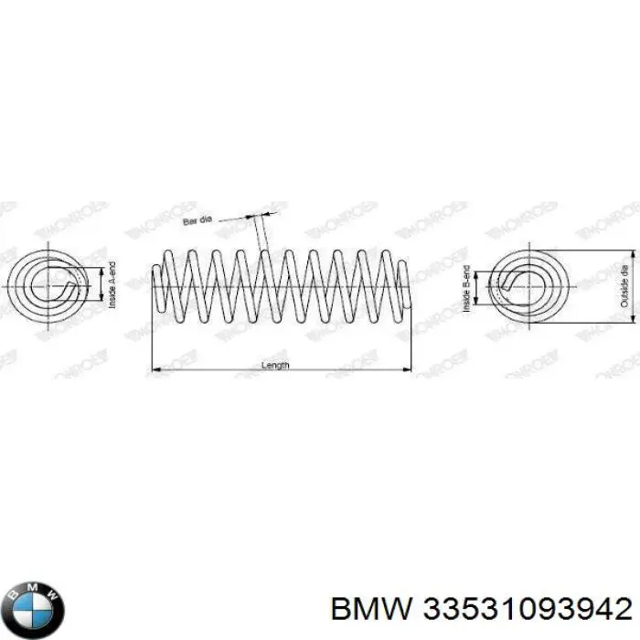 Пружина амортизатора BMW 33531093942 цена, от 51.72 USD