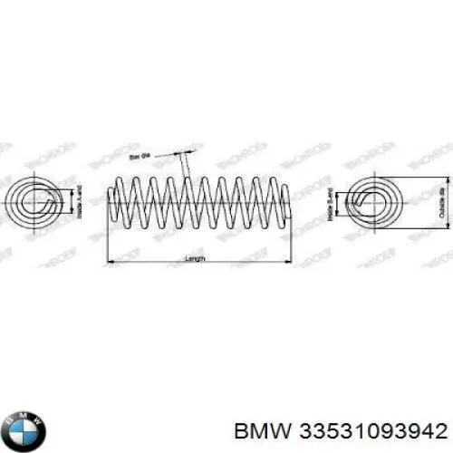 Купить 33531093942 BMW Пружина подвески
