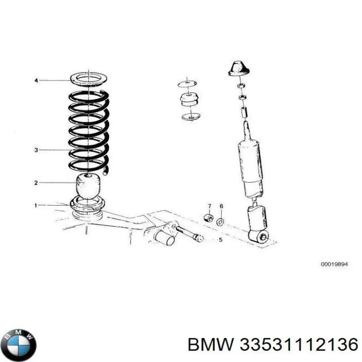  Задняя пружина BMW 1500-2000 