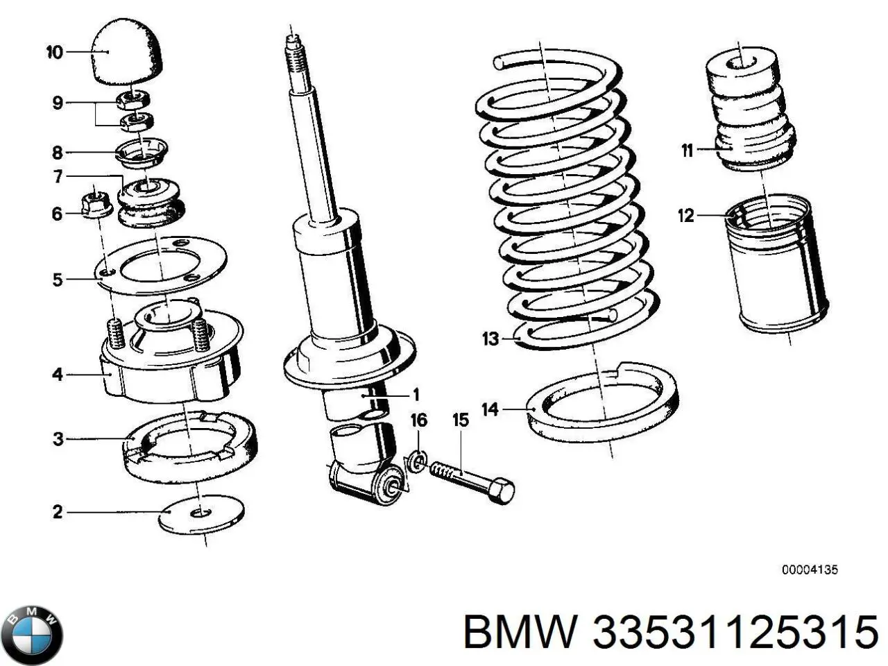 Задняя пружина 33531125315 BMW