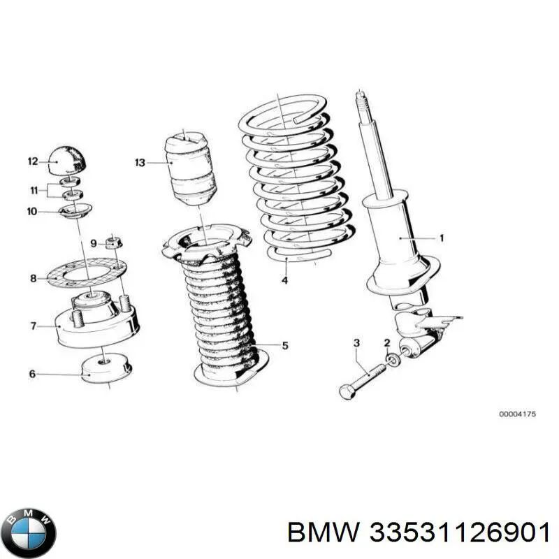 Задняя пружина 33531126901 BMW