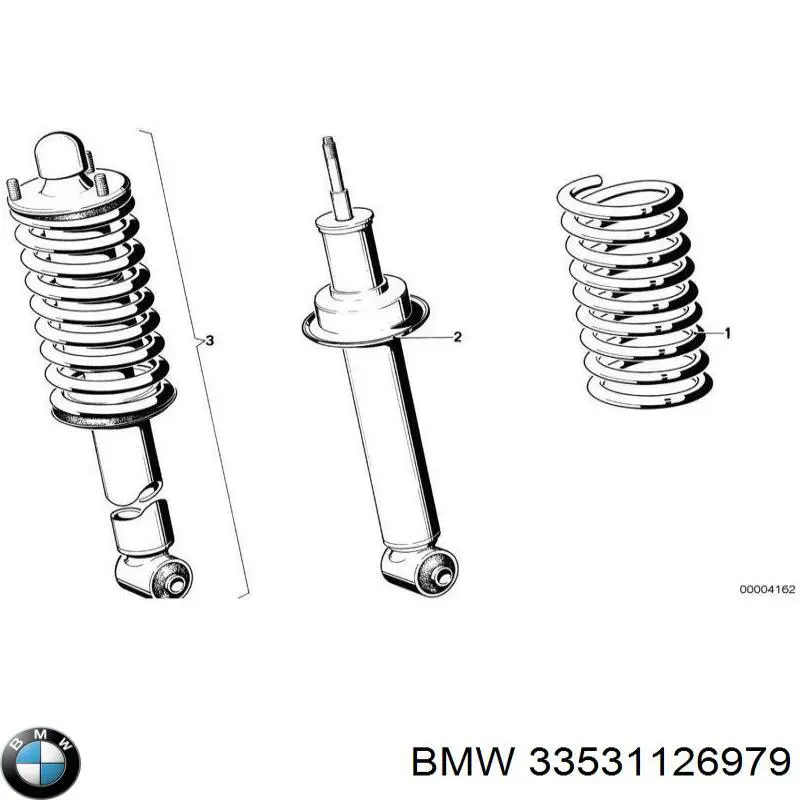 Пружина задняя BMW 33531126482