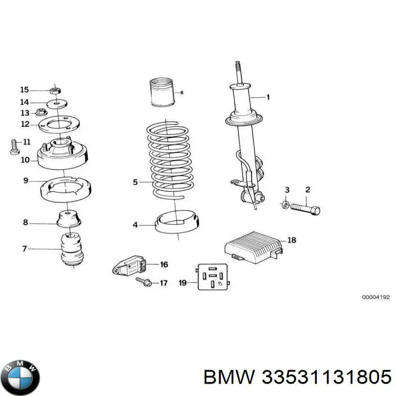 Купить 33531131805 BMW Пружина подвески
