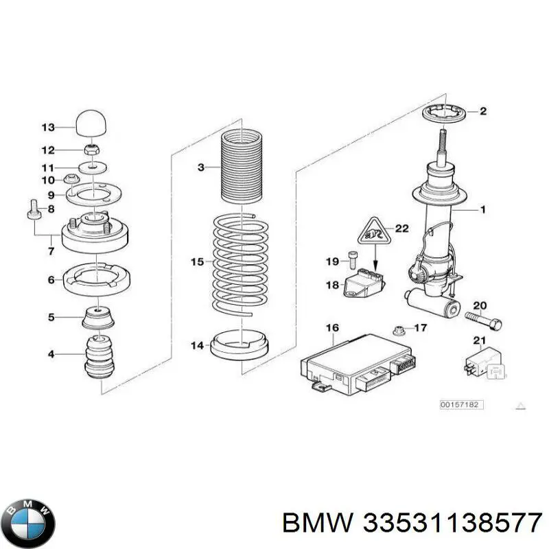 Отбойник амортизатора заднего 33531138577 BMW
