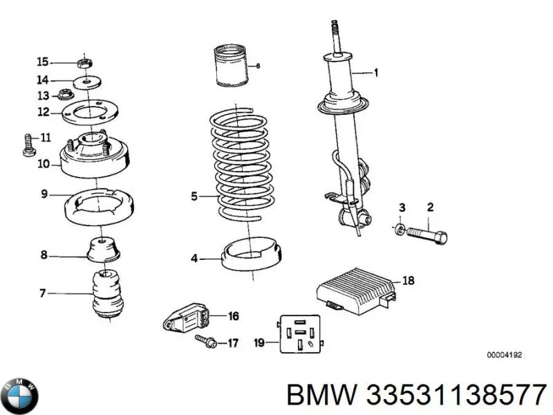 Буфер (отбойник) амортизатора заднего 33531138577 BMW