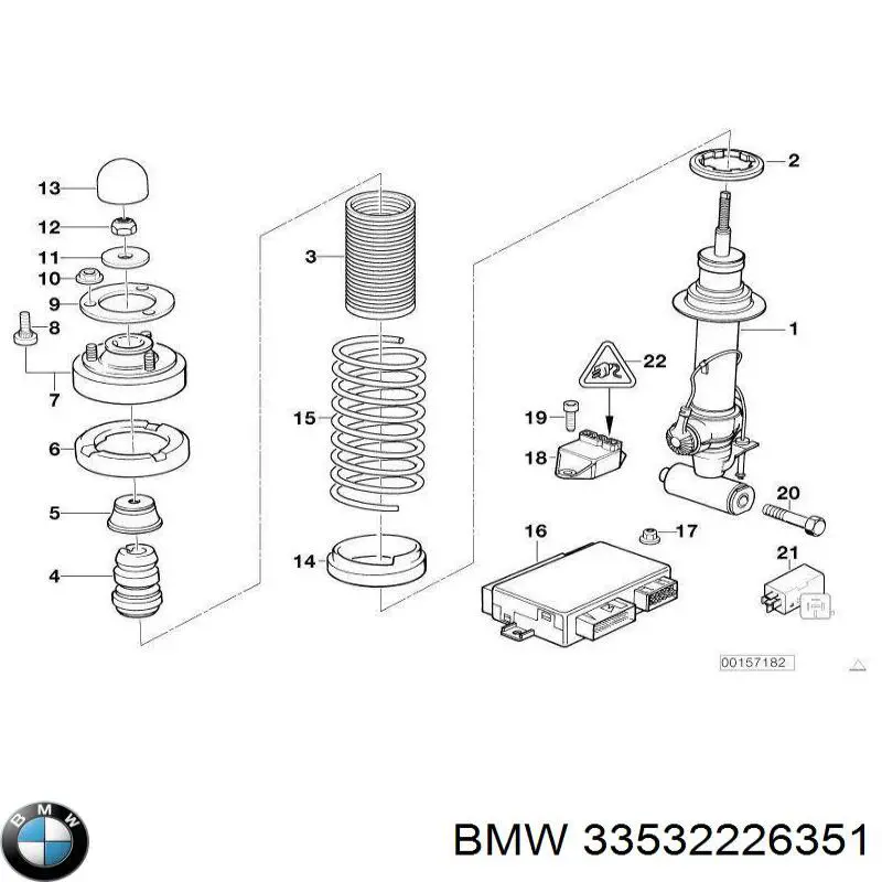 Буфер (отбойник) амортизатора заднего 33532226351 BMW