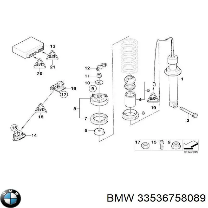 Буфер (отбойник) амортизатора заднего на BMW 7 (E65,66) купить.