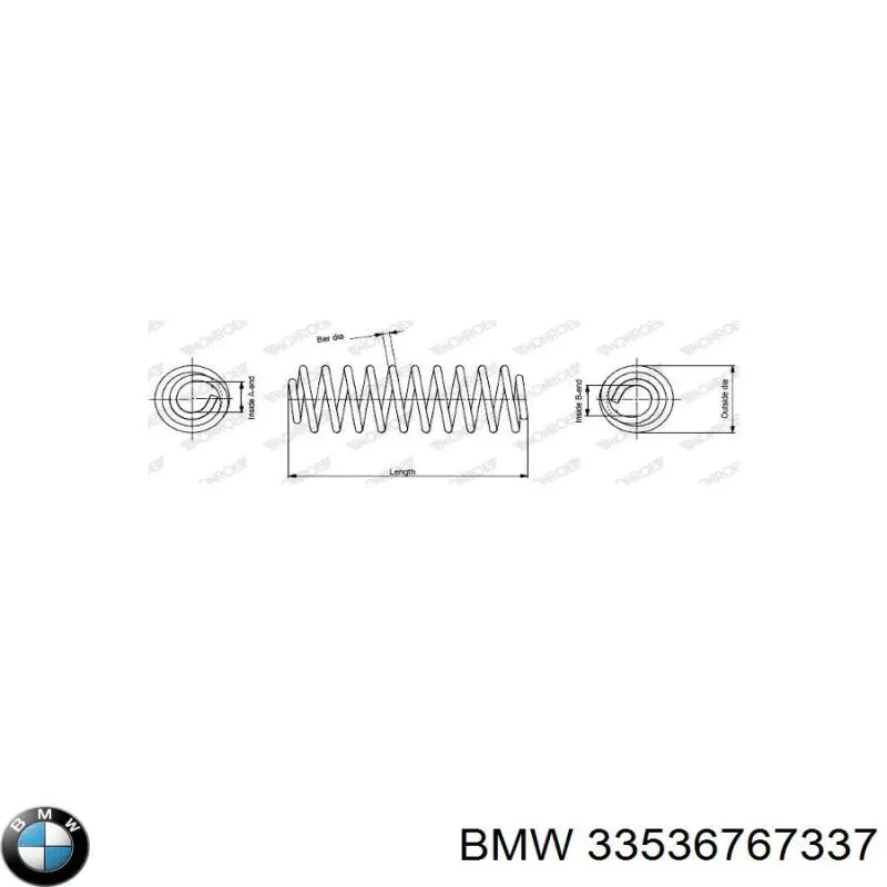 33536767337 BMW Пружина подвески задняя