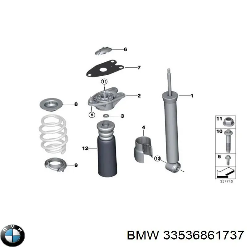 33536861737 BMW Пыльники и отбойники амортизатора