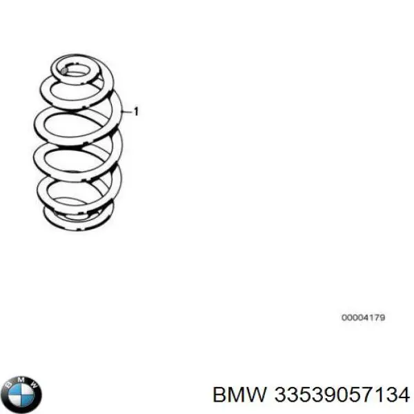 33 53 9 057 134 BMW пружина задняя