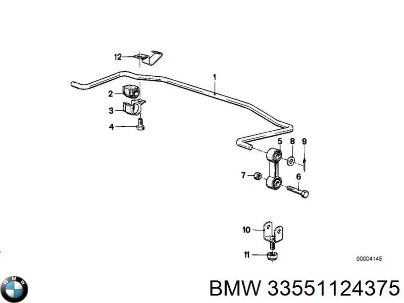 Линк стабилизатора, заднего BMW 33551124375 цена, от 7.84 USD
