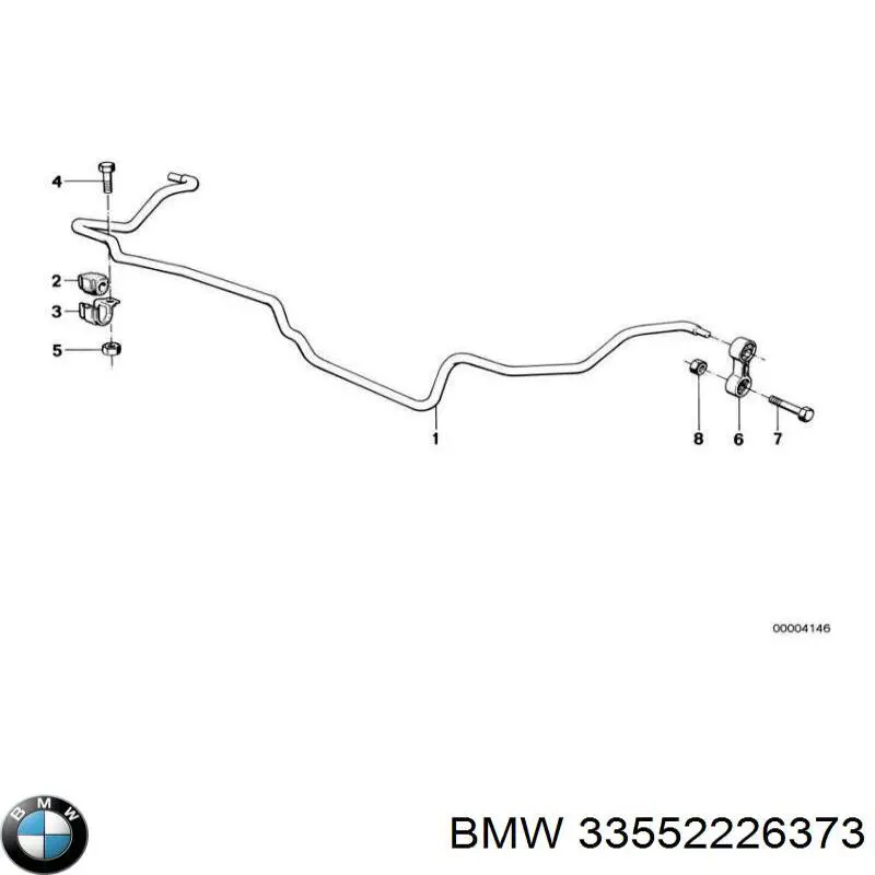33552226373 BMW Прокладка стабильзатора заднего