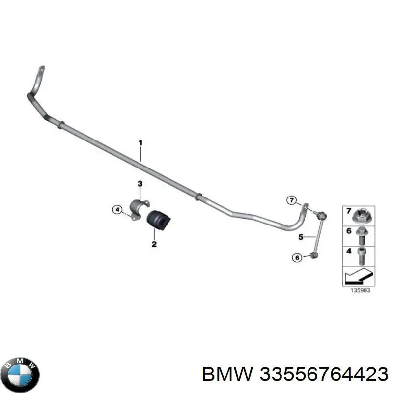 Estabilizador traseiro para BMW 1 (E81, E87)