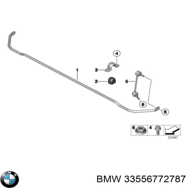33556772787 BMW Стабилизатор задней балки