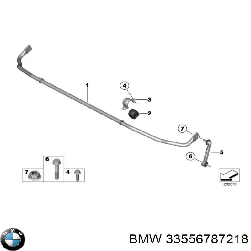 33556787218 BMW Стабилизатор задней балки