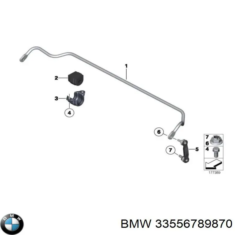 Стабилизатор задней оси BMW 33556789870 цена, от 12.78 USD