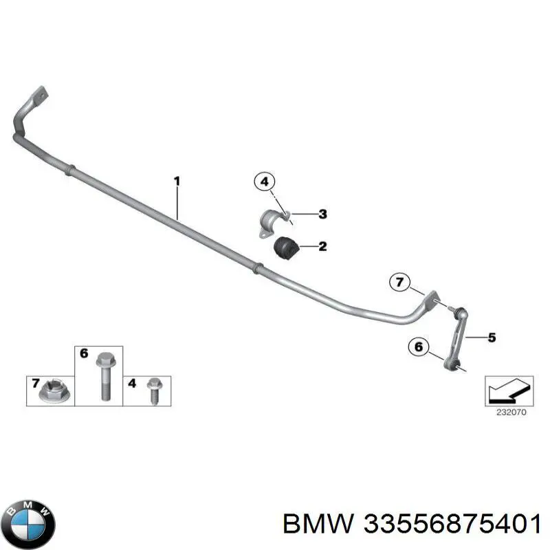 Bucha de estabilizador traseiro para BMW iX3 (G08)