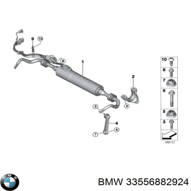 Стойка стабилизатора заднего BMW 33556882924