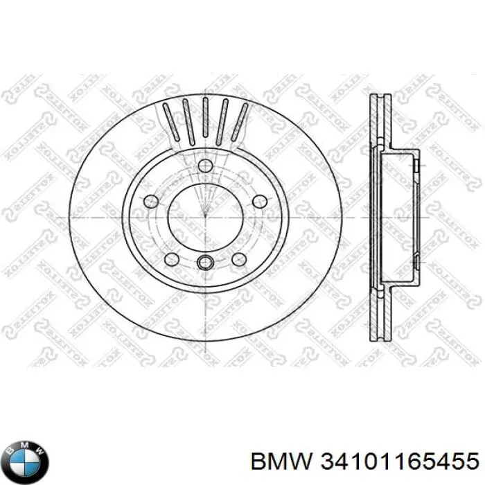 34101165455 BMW диск тормозной передний